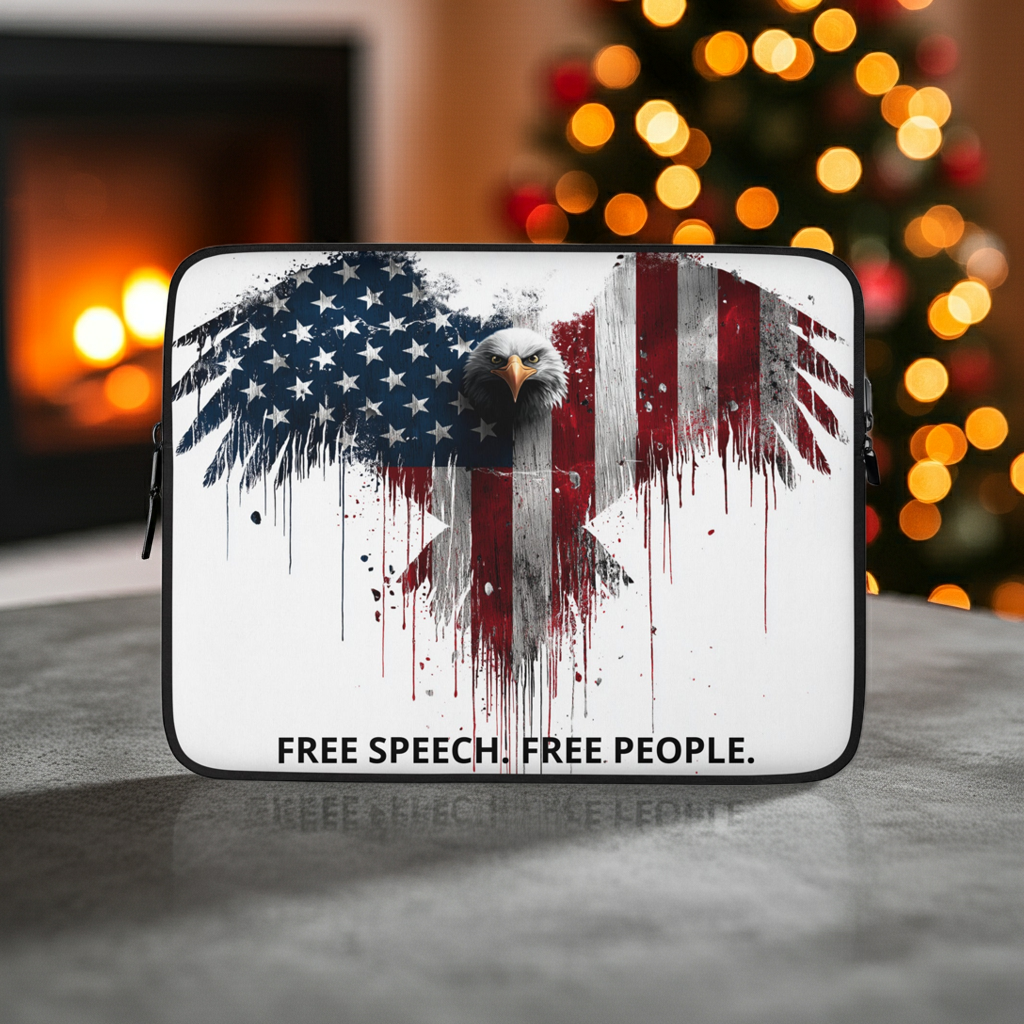 FREE SPEECH. FREE PEOPLE. Laptop Sleeve