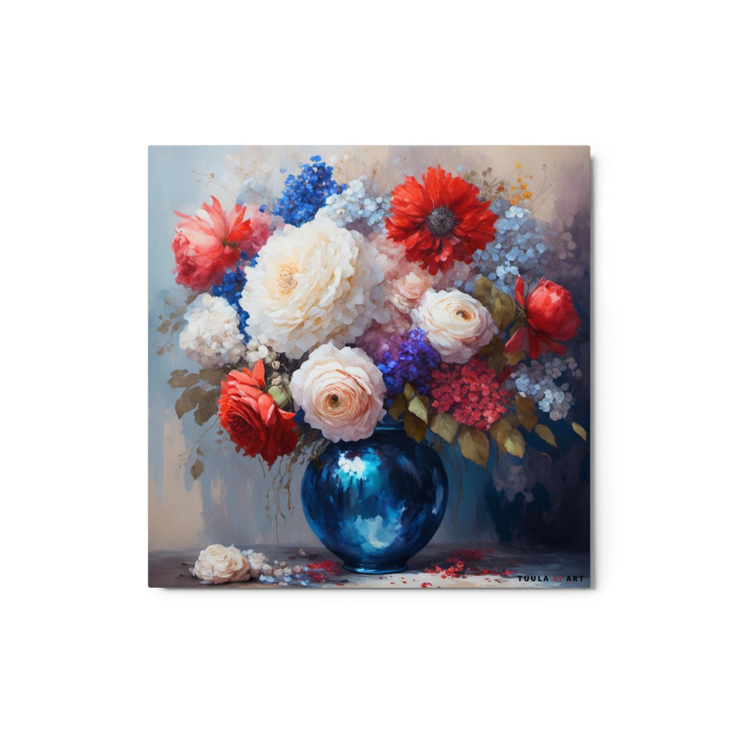 traditional still life, vase with flowers