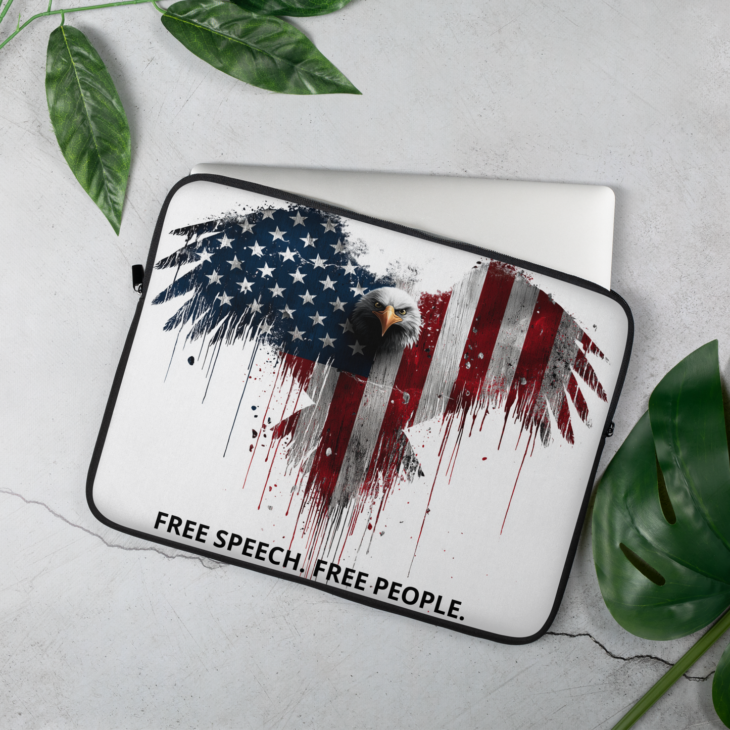 FREE SPEECH. FREE PEOPLE. Laptop Sleeve