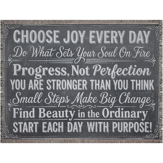 Woven Blankets - Choose Joy 60" x 80"