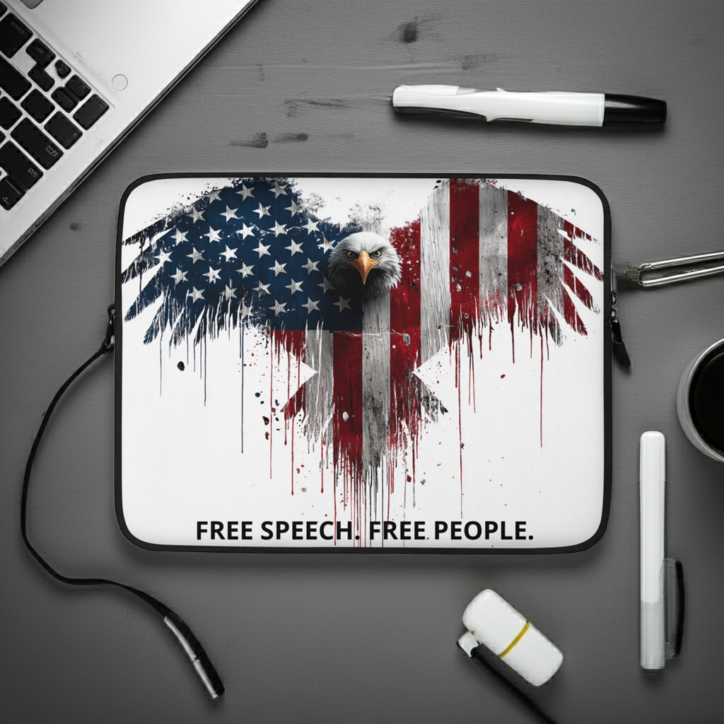 FREE SPEECH. FREE PEOPLE. Laptop Sleeve