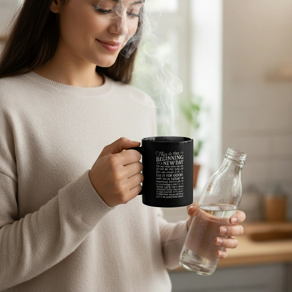 Let It Be Something Good – Inspirational Black Glossy Mug