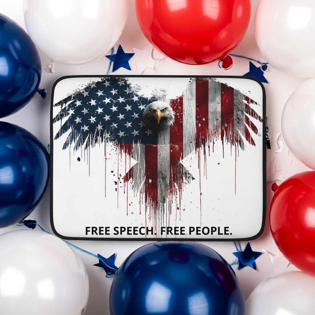 FREE SPEECH. FREE PEOPLE. Laptop Sleeve